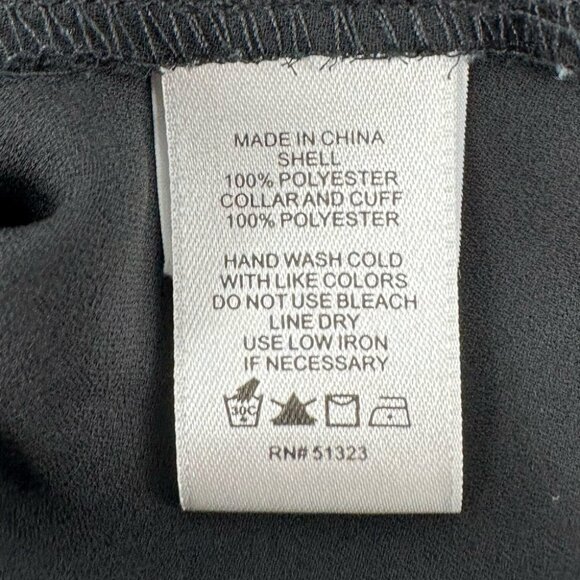 CeCe Women's Short Sleeve Color Blocked Collared Blouse (S) - Picture 8 of 8